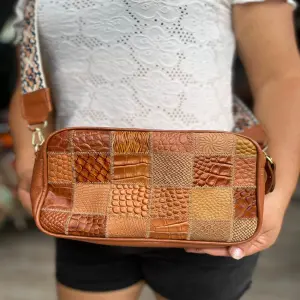 bolso cuero dama correa