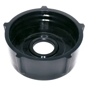 Base de vaso negra con empaque