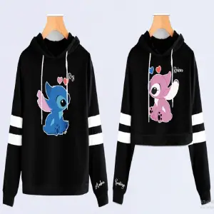 Buzo Buso Hoodie Stich y Angel Personali