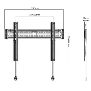 Soporte Fijo Pared Base Smart Tv An-4075