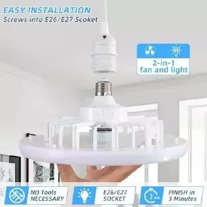 Bombillo Ventilador Led Control Aromater