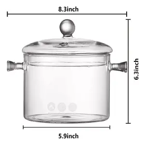 Olla De Vidrio Resistente Al Calor