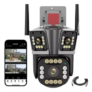 Camara IP WIFI 12MP HD PTZ Tres Lentes E