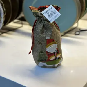 PORTA BOTELLA NAVIDAD YUTE