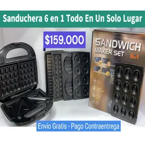 SANDUCHERA + WAFLERA 6 EN 1