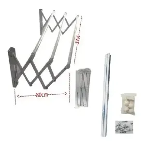 TENDEDERO DE ROPA  PLEGABLE EN  ALUMINI