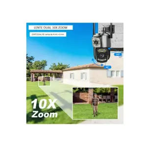 Camara De Seguridad Ptz Doble Lente Negr