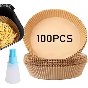 bandeja papel air fryer 100 unidades