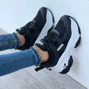 Promo Tenis Puma Suela Alta Negro Dama