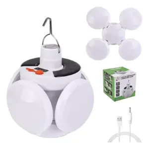 Lampara Solar 4 Bombillos Led