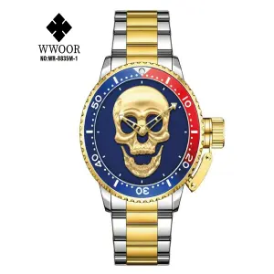 RELOJ WWOOR CALAVERA METAL NO:WR-8835M-1