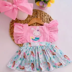 ASOLEADOR CON FALDA ESTAMPADA PARA BEBE