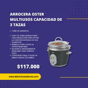 Arrocera Oster Multiusos  de 3 Tazas