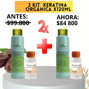 KIT KERATINA ORGANICA X120ML X2