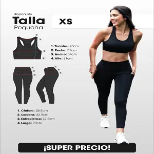 CONJUNTO DEPORTIVO NEGRO XS