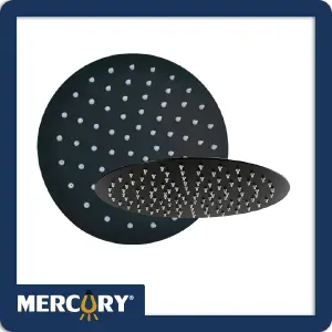 DUCHA AGUA FRIA REDONDA 12" NEGRO MATE