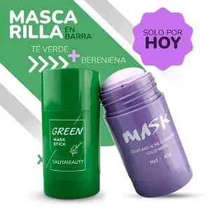 Máscara Facial COMBO GREEN: Té Verde + Berenjena - COMBO GREEN MASK TE VERDE+BERENJENA