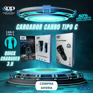 CARGADOR TIPO C PARA CARRO 3.0 AMP