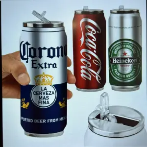 Termo Lata Coke Acero Estampado 500ml