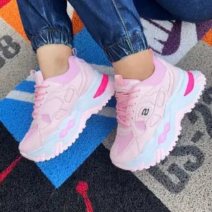 Skechers Suela Alta Rosado