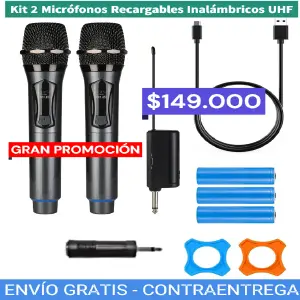KIT X 2 MICRÓFONOS RECARGABLES VM-V11U: Tu Sonido Perfecto, Siempre - KIT X 2 MICRÓFONOS RECARGABLES VM-V11U