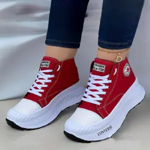 Botas converse deportivo rojo mds
