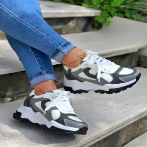 Tenis de mujer Ferrer Blanco Gris