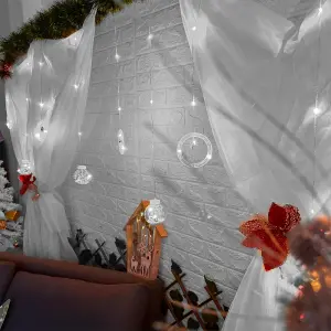 luces alumbrados cortina de navidad