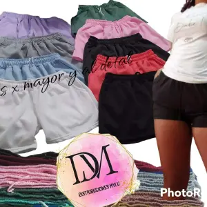 SHORT DAMA AZUL BEBE
