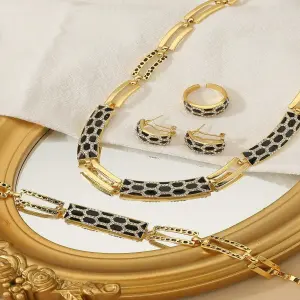 Conjunto de joyas 4 piezas animal print