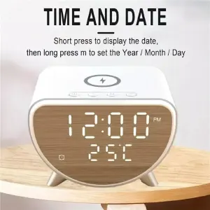RELOJ DESPERTADOR CON CARGADOR INALAMBRI