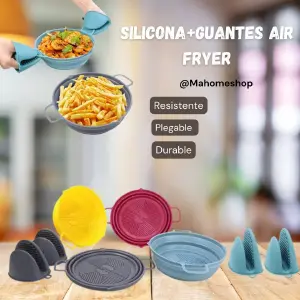 Olla De Silicona Para Air Fryer+ Guantes