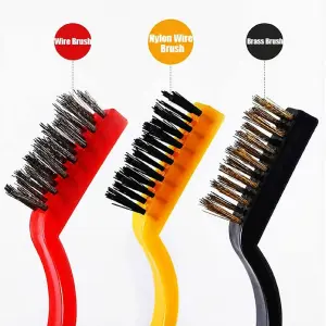 Set X3 Cepillos Acero Alambre Limpieza