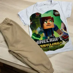Conjunto Deportivo Niño Minecraft Beige