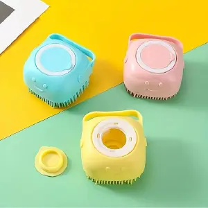 cepillo dispensador de jabon mascotas
