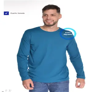 camiseta Manga Larga Cuello R Licrado