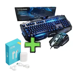 Combo mouse y teclado + audifonos i11
