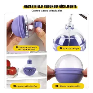 Molde Esfera Para Hielo Hielera Silicona