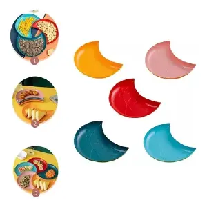 Set 5 Platos Decorativos Media Luna