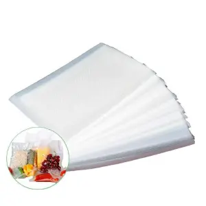 100 Bolsas Al Vacio Corrugadas Cortadas