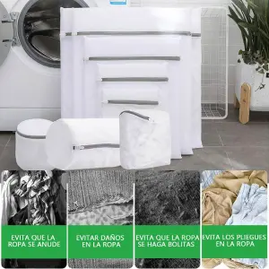 Kit X8 Bolsas Malla Para Lavadora Ropa