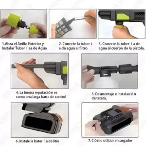 Hidrolavadora Verde 2 Baterías 48V: Limpieza Potente y Ecológica - Hidrolavadora Verde 2 Baterias 48V