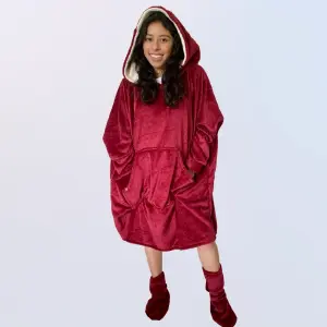 Saco Cobija Yeti Polar Gigante Rojo Vino