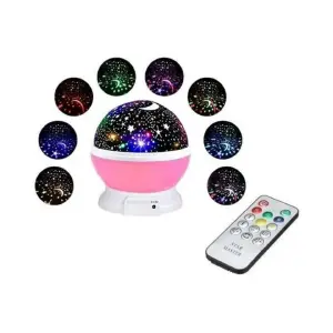 Lampara recargable de estrellas control