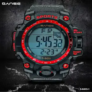 RELOJ SANSE NEGRO/ROJO ESTUCHE S-640G-1