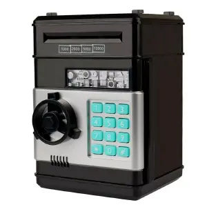 Alcancia Electrónica Caja Fuerte Negra
