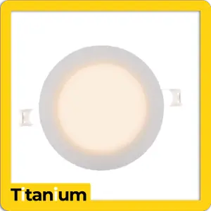 PANEL LED TITANIUM 18W 8" CALIDO/3000K
