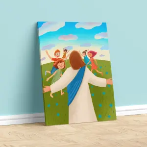 JESÚS NIÑOS LIENZO 04