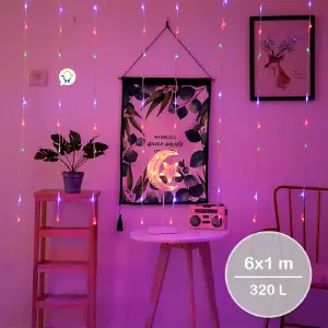 Luz Cascada 6X1 Metros 6X1-320L M