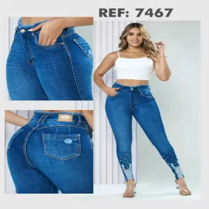 JEANS SKINNY STRECH ,PRETINA DESFLECADA